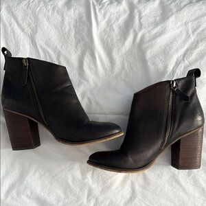 Bp. Nordstrom Exclusive Black Leather Ankle Boots